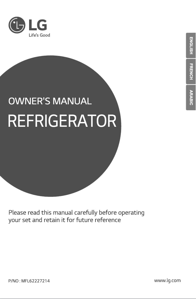 Page 1 de la notice Manuel utilisateur LG GR-B332RQML