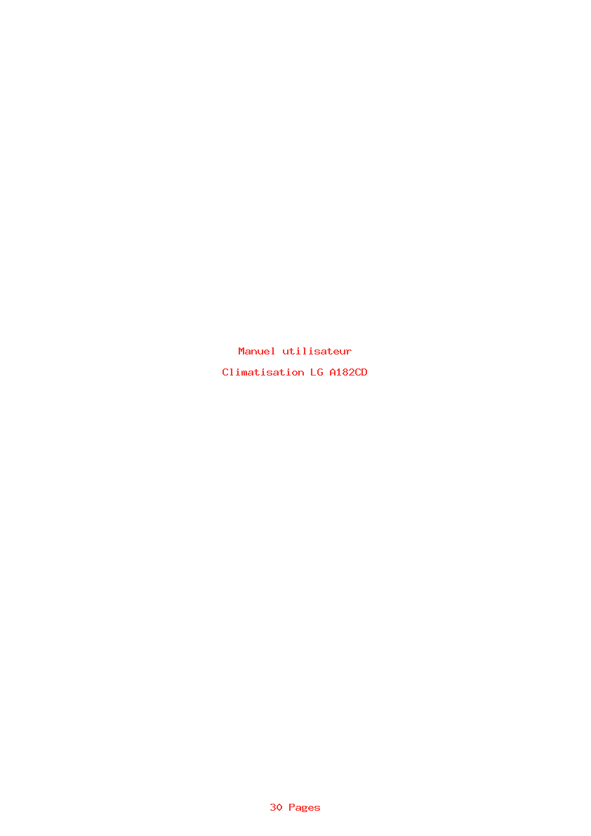 Page 1 de la notice Manuel utilisateur LG A182CD