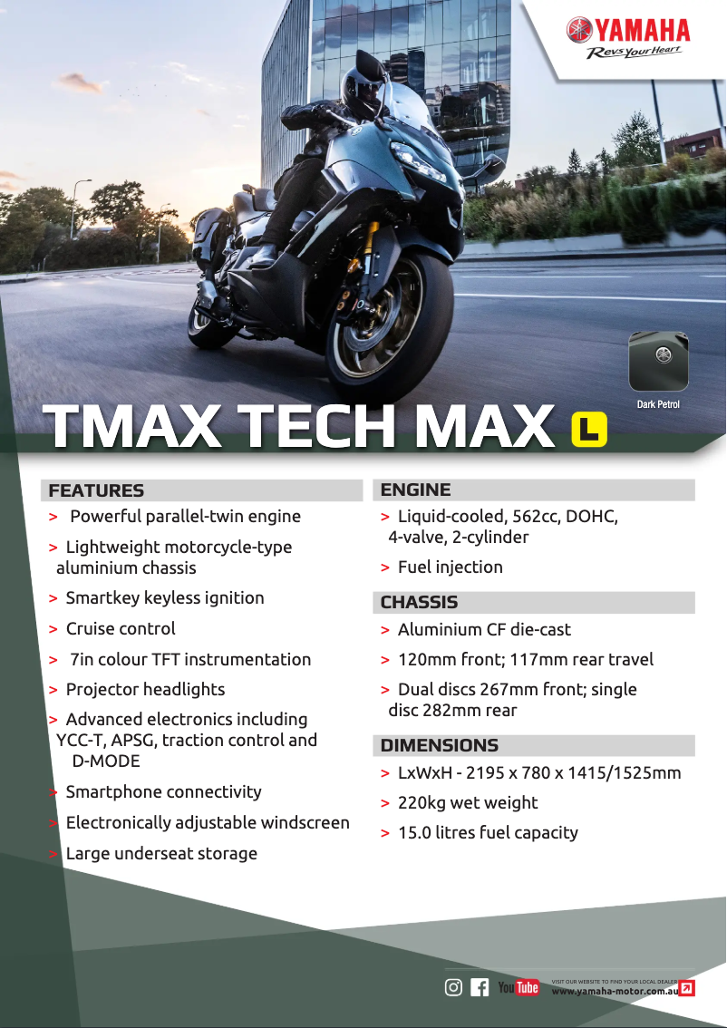 Page 1 de la notice Manuel utilisateur Yamaha TMAX 560