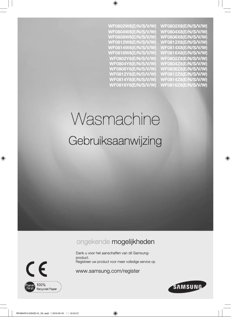 Página 1 del manual Manual de usuario Samsung WF0816Z8