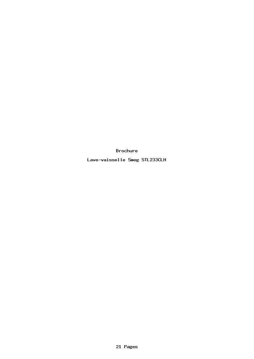 Page 1 de la notice Brochure Smeg STL233CLH