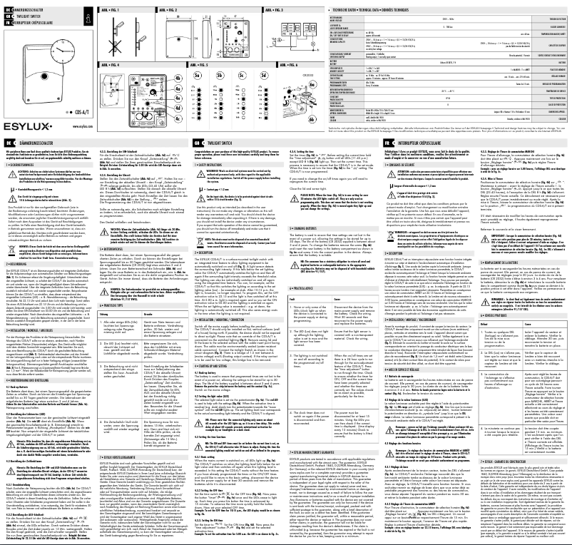 Página 1 del manual Manual de usuario Esylux CDS-A/T