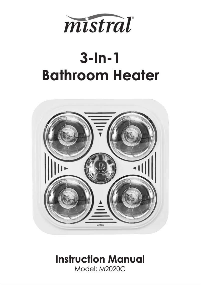 Page 1 de la notice Manuel utilisateur Mistral M2020C