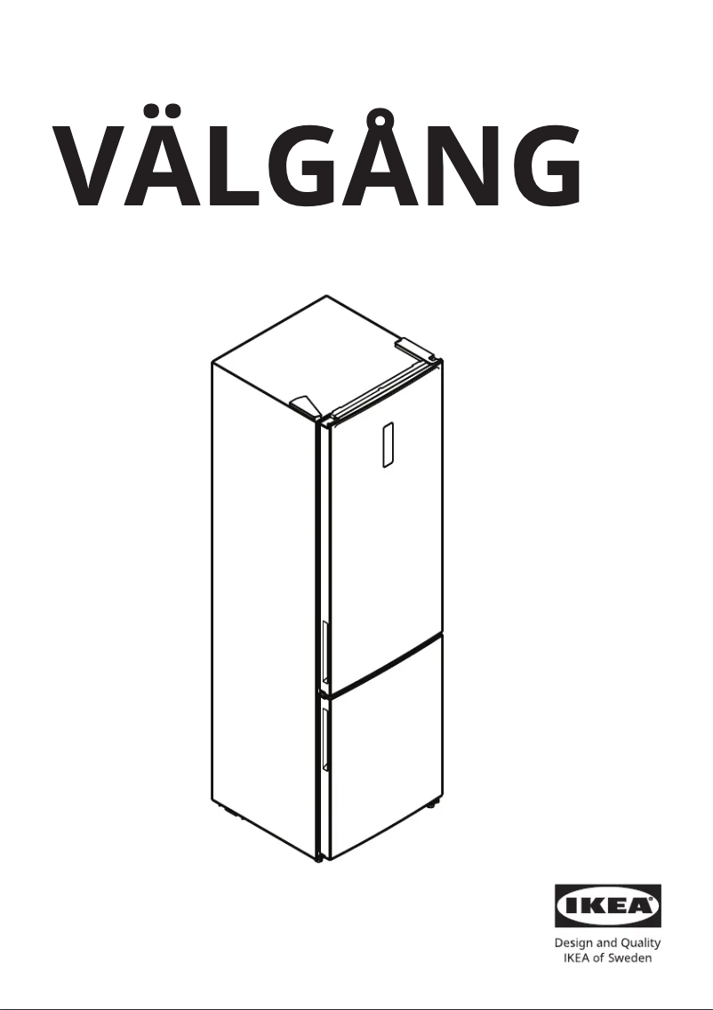 Page 1 de la notice Manuel utilisateur Ikea VÄLGÅNG 504.948.34