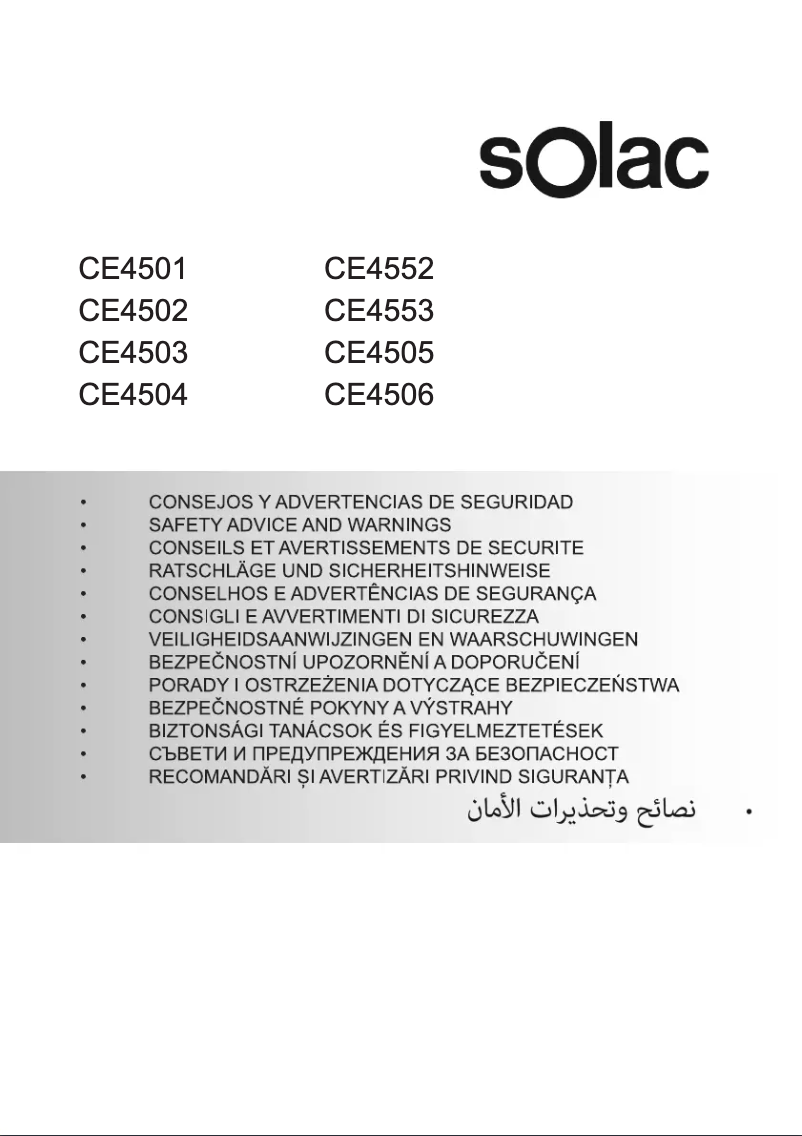 Page 1 de la notice Instructions de sécurité Solac Squissita Easy CE4504