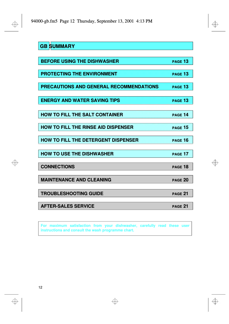 Page 1 of the manual User Manual Bauknecht GSI 4633/1 SW