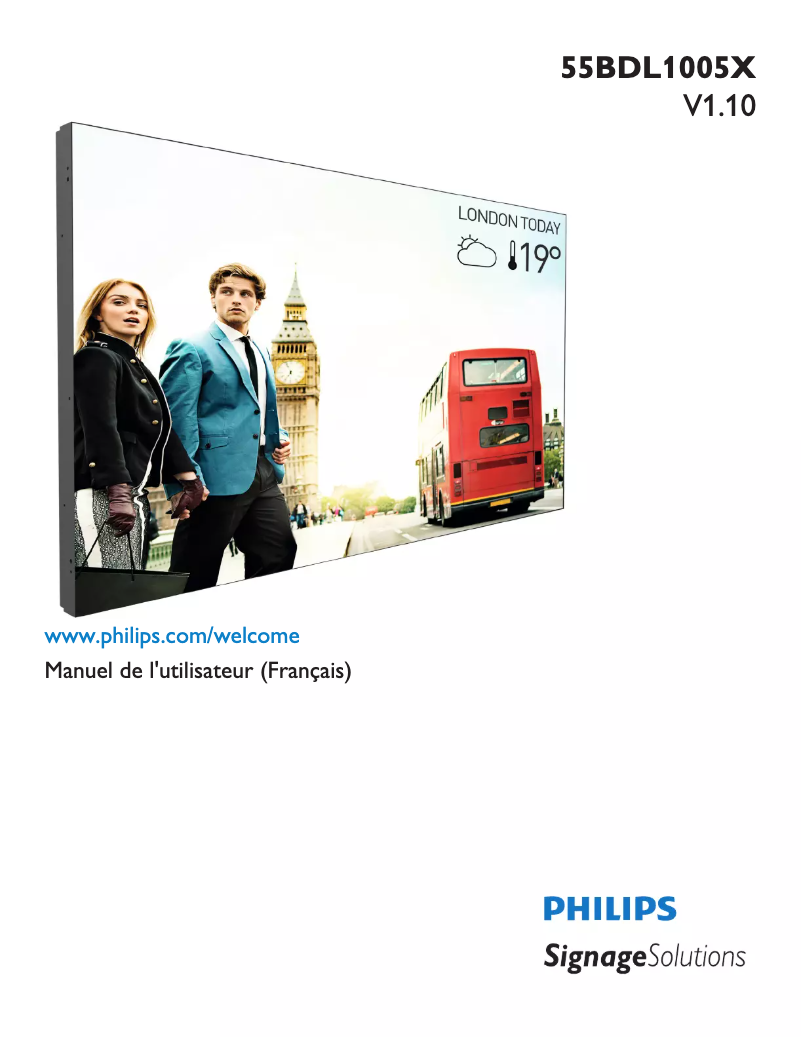 Page n°1 - Manuel utilisateur Philips 55BDL1005X