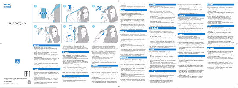 Page 1 of the manual Quick Start Guide Philips Series 8000 BHB886