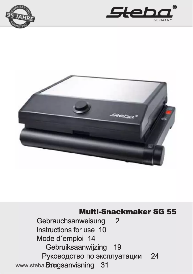 Page 1 de la notice Manuel utilisateur Steba SG 55