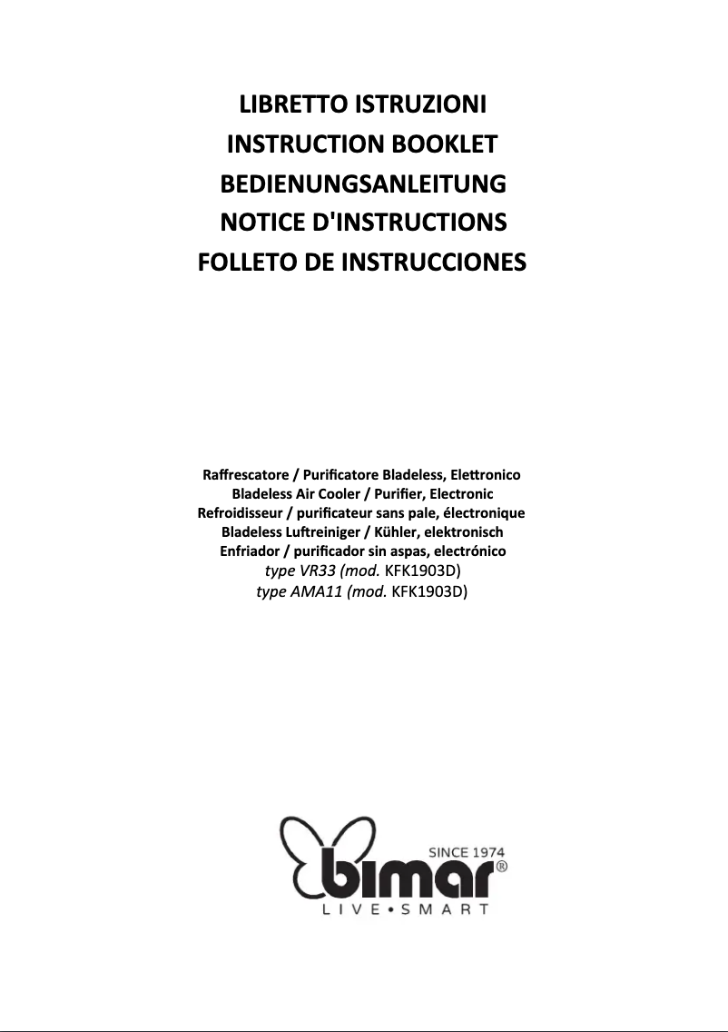 Page 1 de la notice Manuel utilisateur Bimar VR33