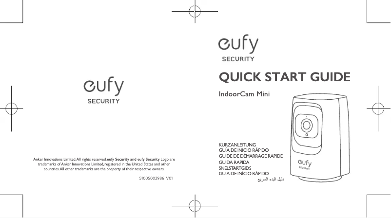 Page 1 de la notice Manuel utilisateur Eufy Indoor Cam Mini 2K