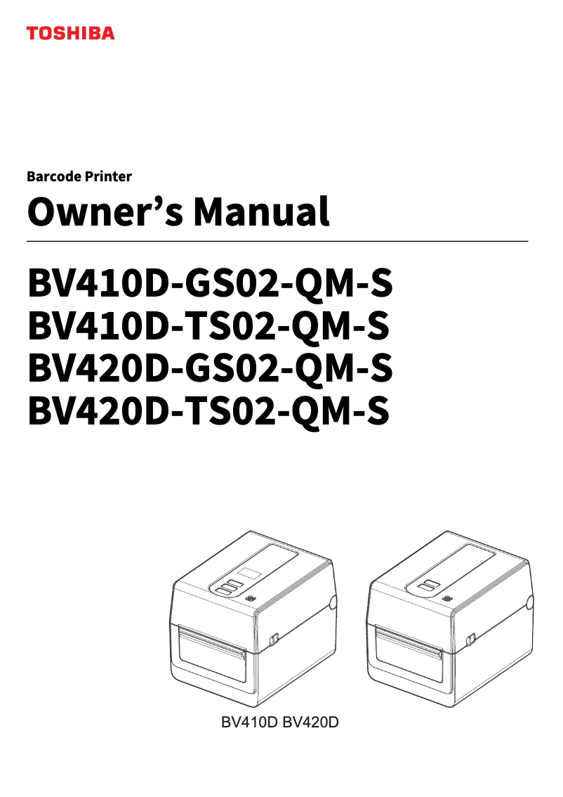 Page 1 de la notice Manuel utilisateur Toshiba BV410D-TS02-QM-S