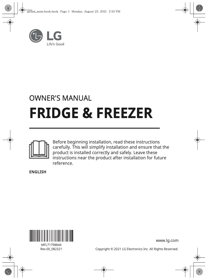 Page 1 of the manual User Manual LG GC-B257SMZV