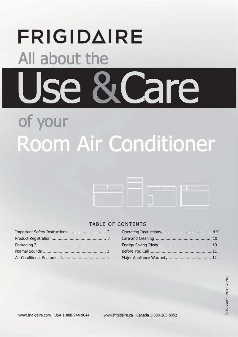 Página 1 del manual Manual de usuario Frigidaire FRA256ST2