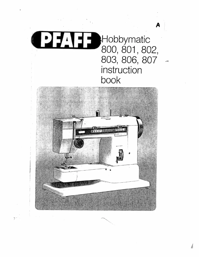Page 1 of the manual User Manual Pfaff Hobby 808