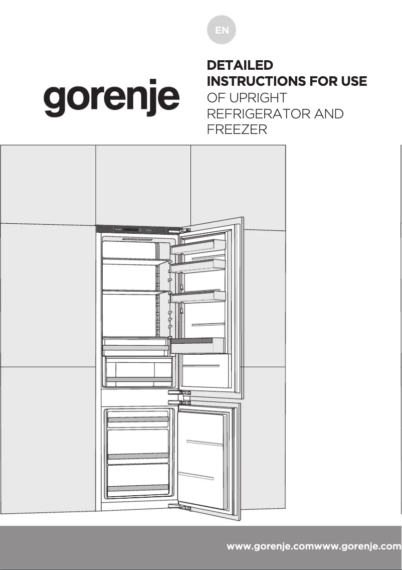 Page 1 de la notice Manuel utilisateur Gorenje NRKI5182A1UK