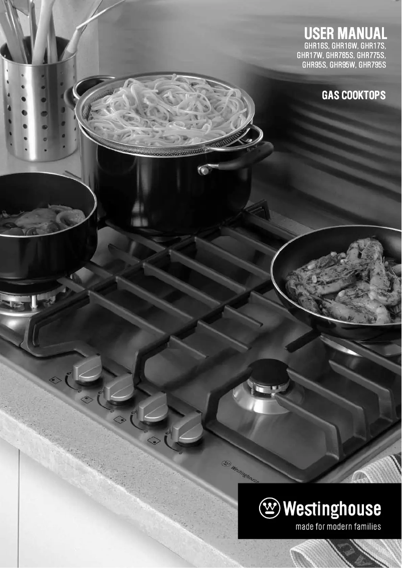 Page 1 of the manual Instruction Manual Westinghouse GHR17S