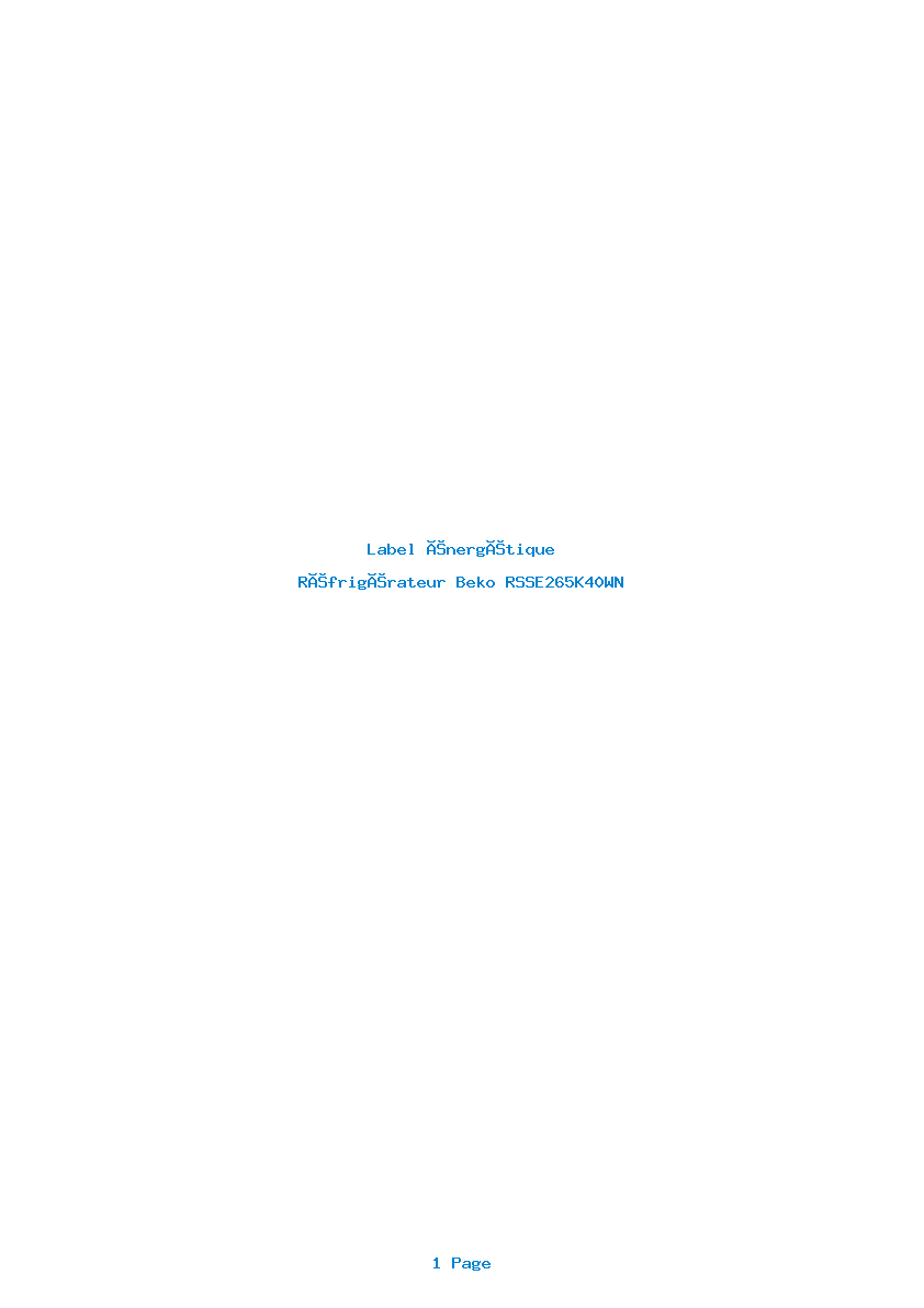 Image de la première page du manuel de l'appareil RSSE265K40WN