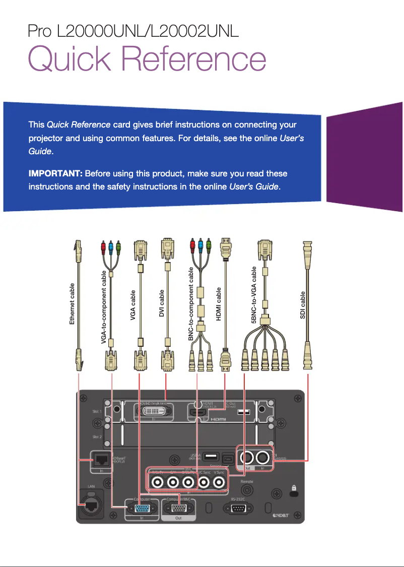 Página 1 del manual Manual de usuario Epson Pro L20002UNL