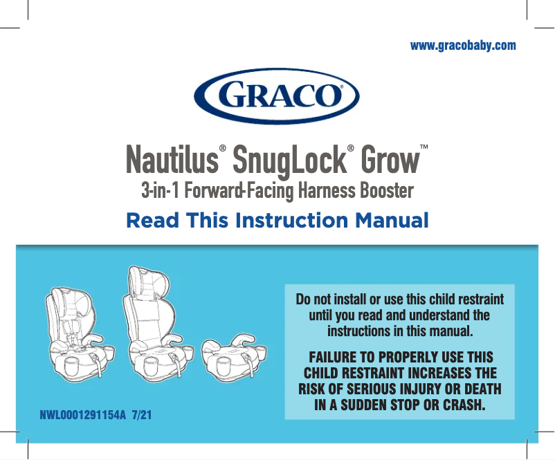 Página 1 del manual Manual de usuario Graco Nautilus SnugLock Grow