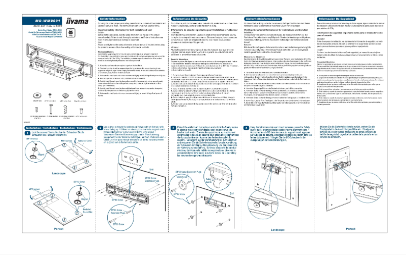 Page 1 de la notice Manuel utilisateur Iiyama MD-WM0001