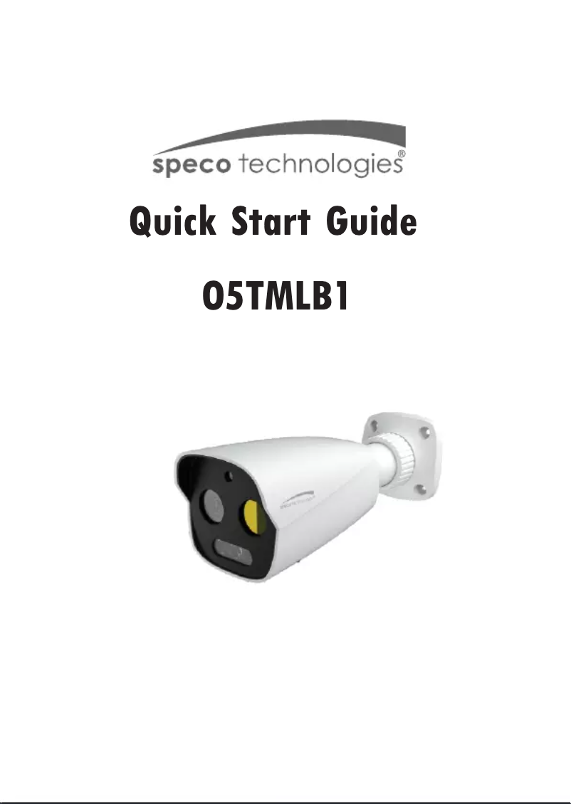 Page 1 de la notice Guide de démarrage rapide Speco Technologies O5TMLB1