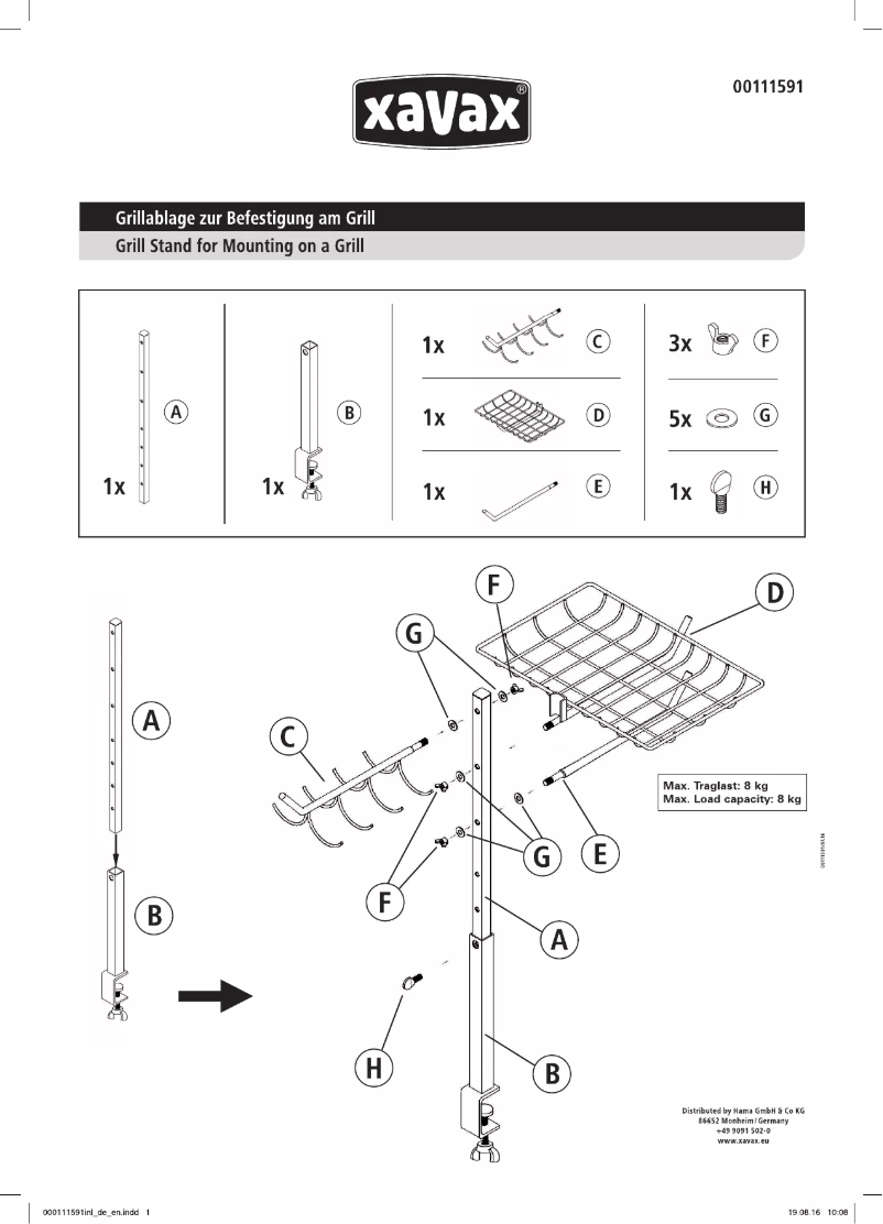 Page 1 de la notice Manuel utilisateur Xavax 111591