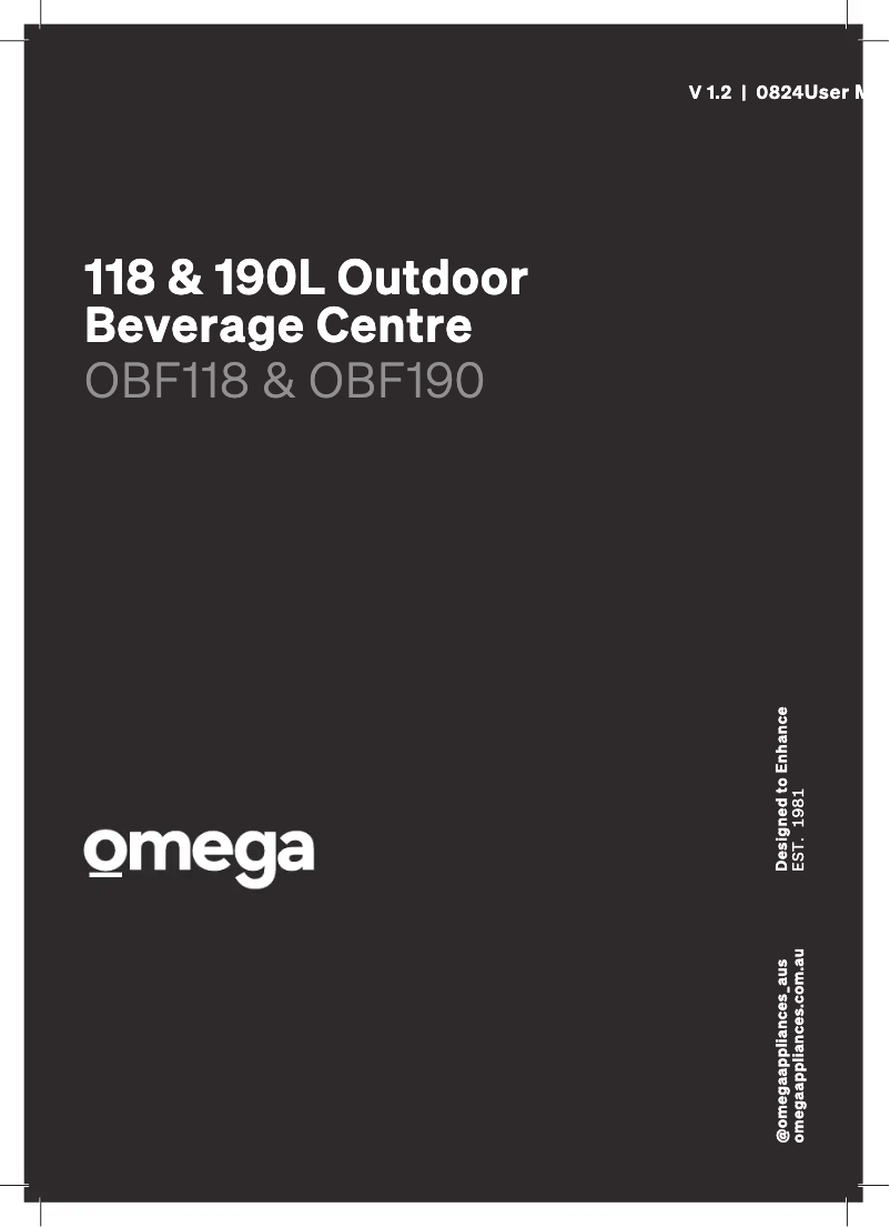 Page 1 of the manual User Manual Omega OBF190