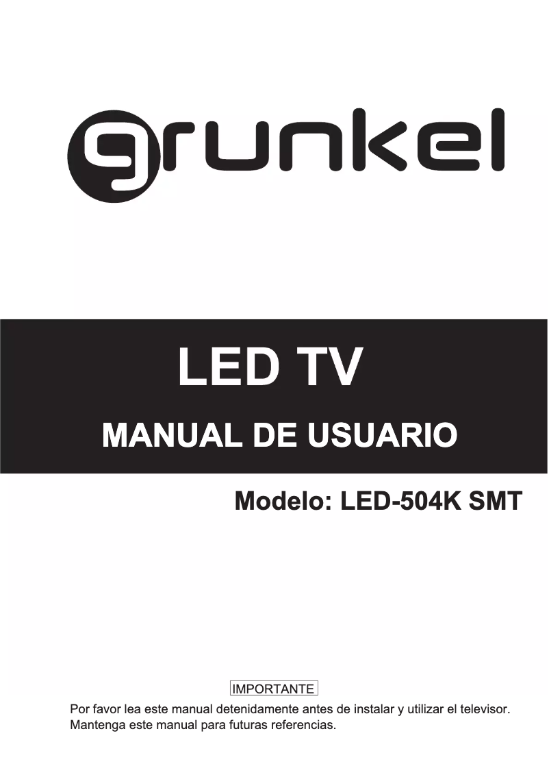 Page 1 de la notice Mode d'emploi Grunkel LED-504K SMT