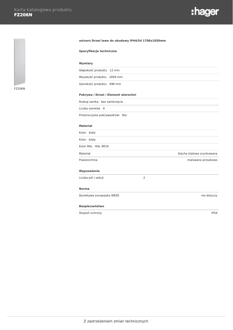 Página 1 del manual Manual de usuario Hager FZ206N