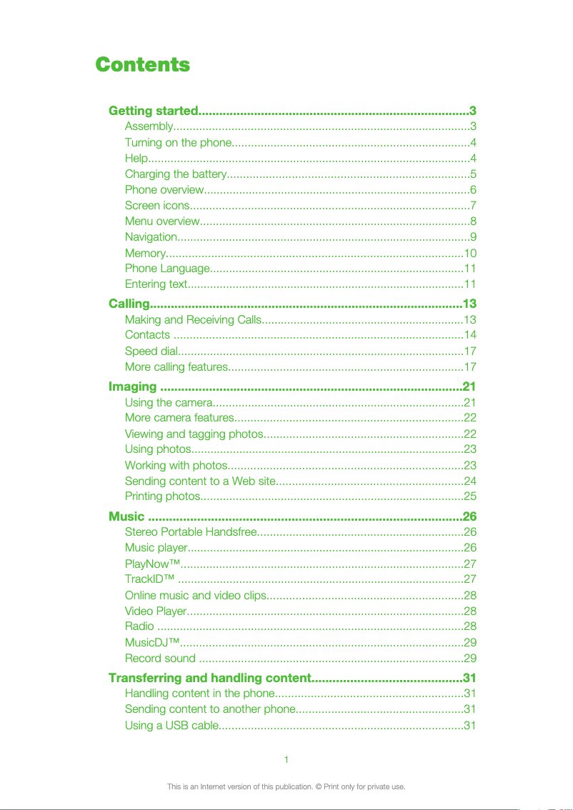Image de la première page du manuel de l'appareil Ericsson J105 Naite