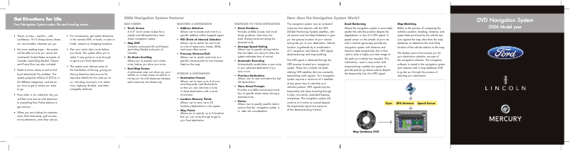 Page 1 de la notice Guide de démarrage rapide Lincoln Zephyr (2006)