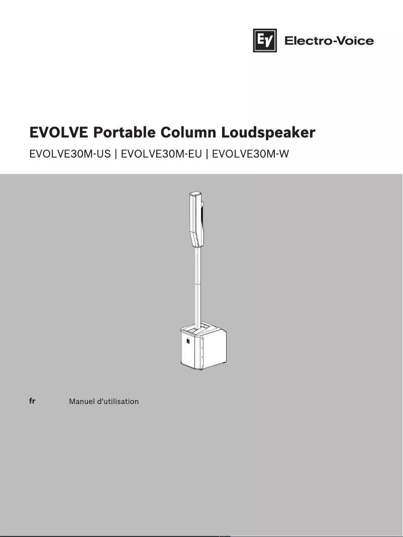 Page 1 de la notice Manuel utilisateur Electro-Voice EVOLVE30M-EU