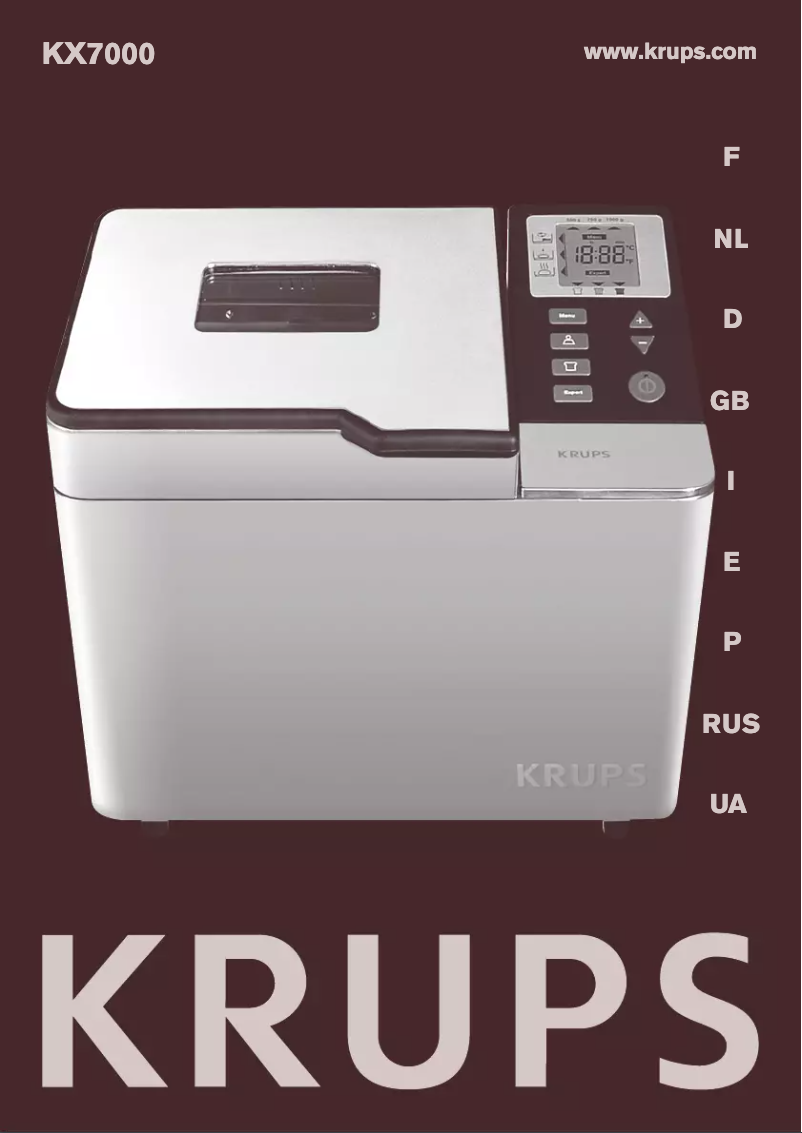 Page 1 de la notice Manuel utilisateur Krups Expert KX7000