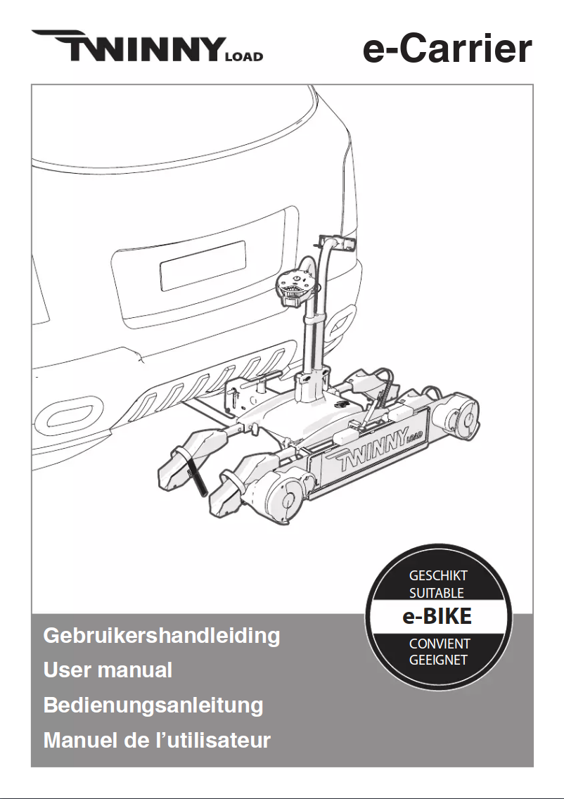 Page 1 de la notice Manuel utilisateur Twinny Load E-Carrier