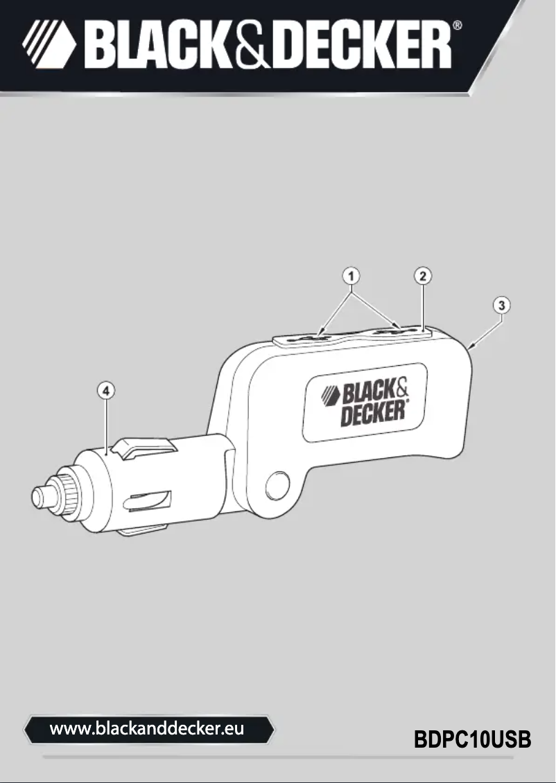 Page 1 de la notice Manuel utilisateur Black & Decker BDPC10USB