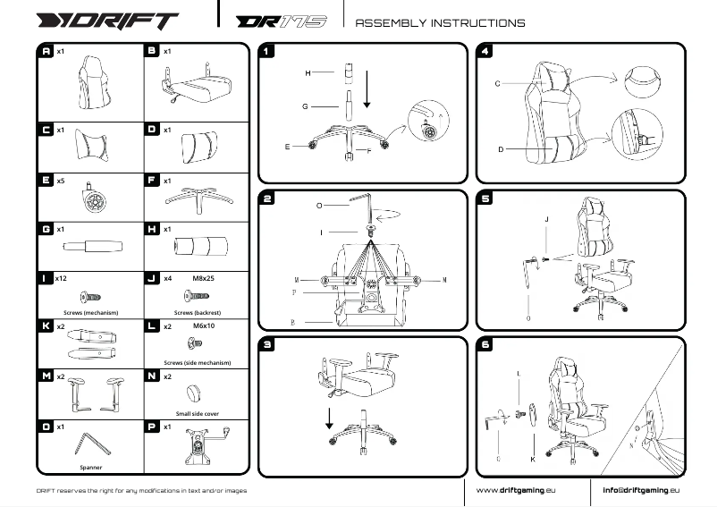 Page 1 de la notice Manuel utilisateur Drift DR175
