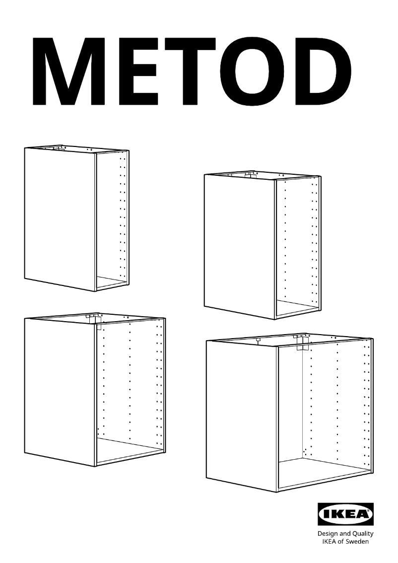 Page 1 de la notice Manuel utilisateur Ikea METOD 102.708.93