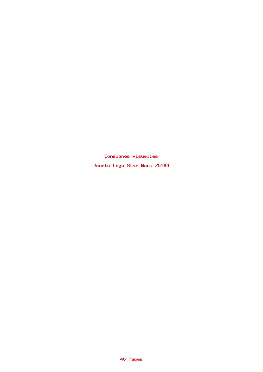Page 1 de la notice Consignes visuelles Lego Star Wars 75194
