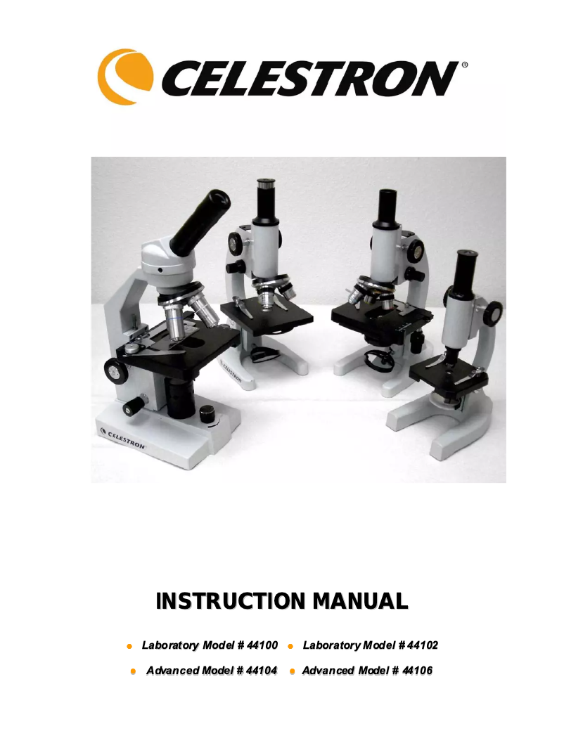 Page 1 de la notice Manuel utilisateur Celestron 44102