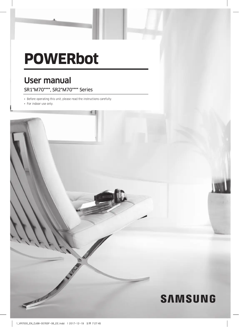 Page 1 de la notice Manuel utilisateur Samsung POWERbot SR20M707SWD