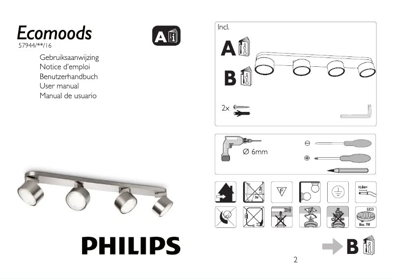 Página 1 del manual Manual de usuario Philips Ecomoods 579443116