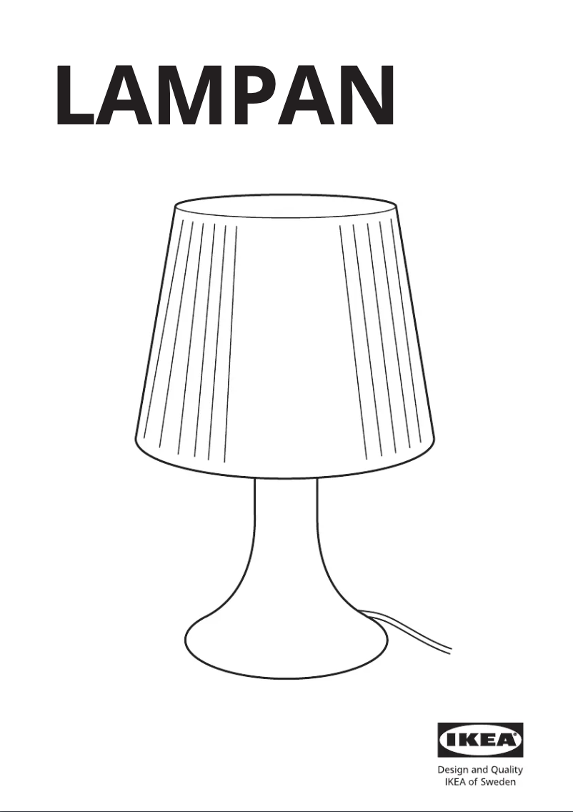 Page 1 de la notice Manuel utilisateur Ikea LAMPAN 200.554.21