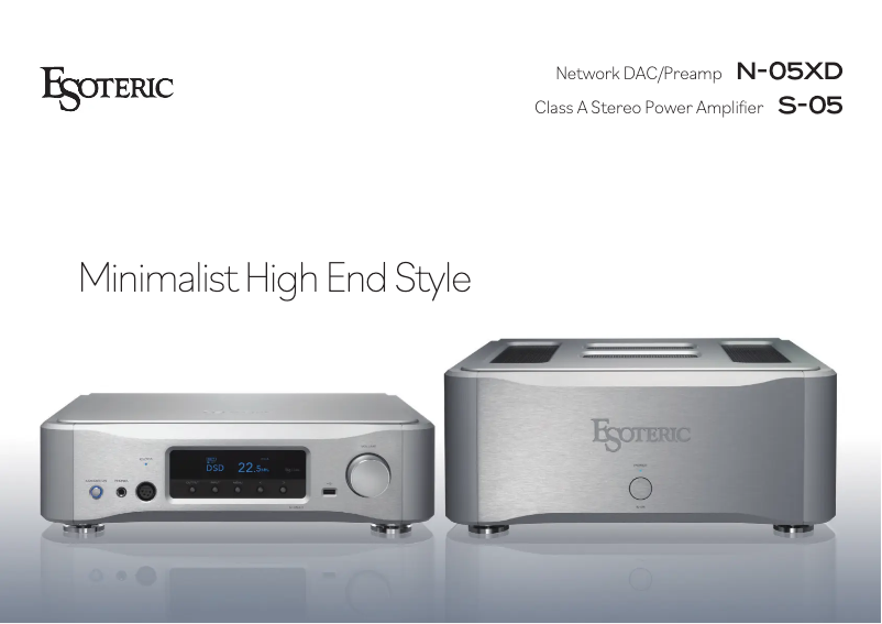 Page 1 de la notice Brochure Esoteric N-05XD