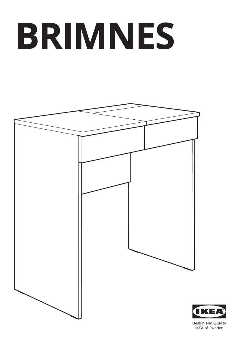 Page 1 de la notice Manuel utilisateur Ikea BRIMNES 104.702.60