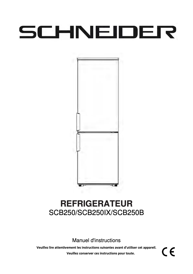 Page 1 de la notice Manuel utilisateur Schneider SCB250