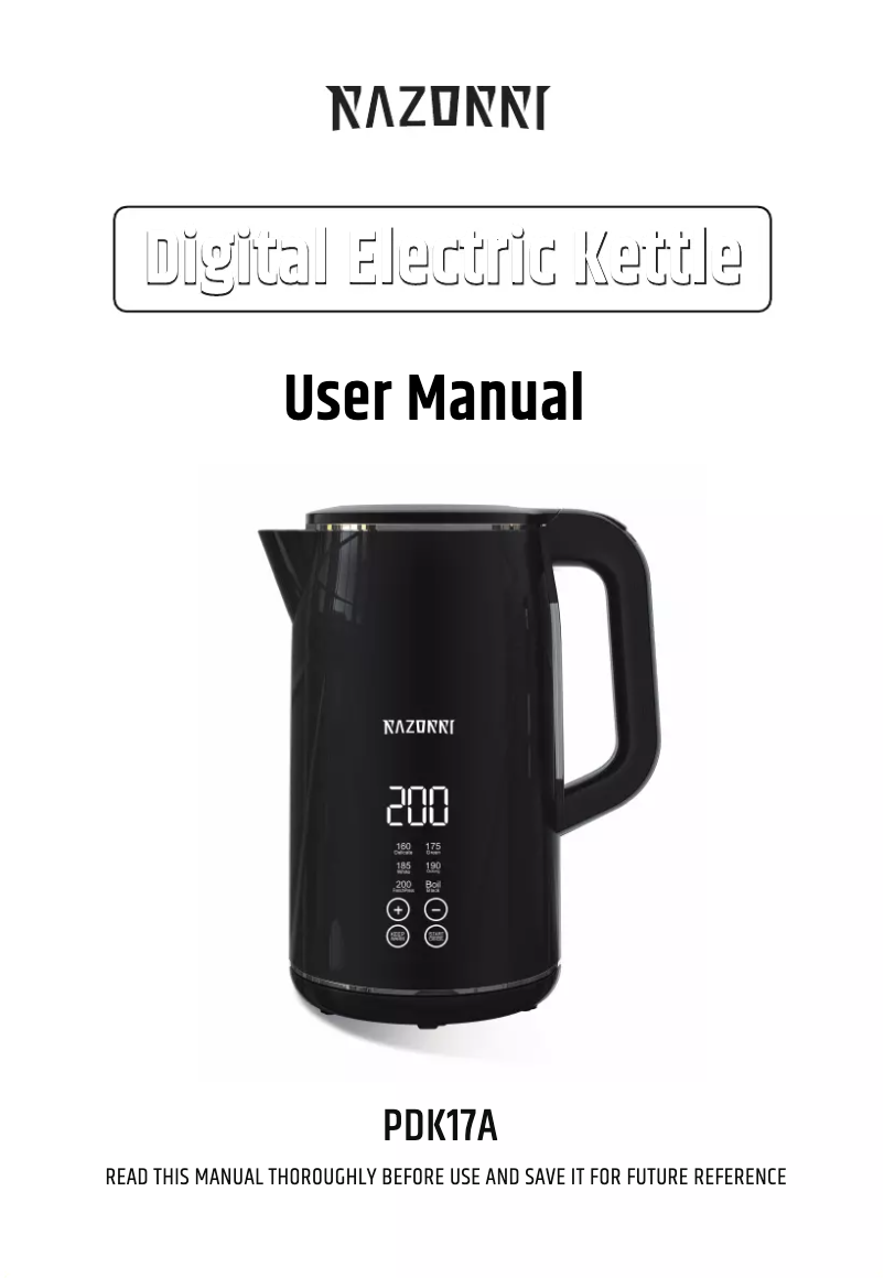 Page 1 de la notice Manuel utilisateur Razorri PDK17A