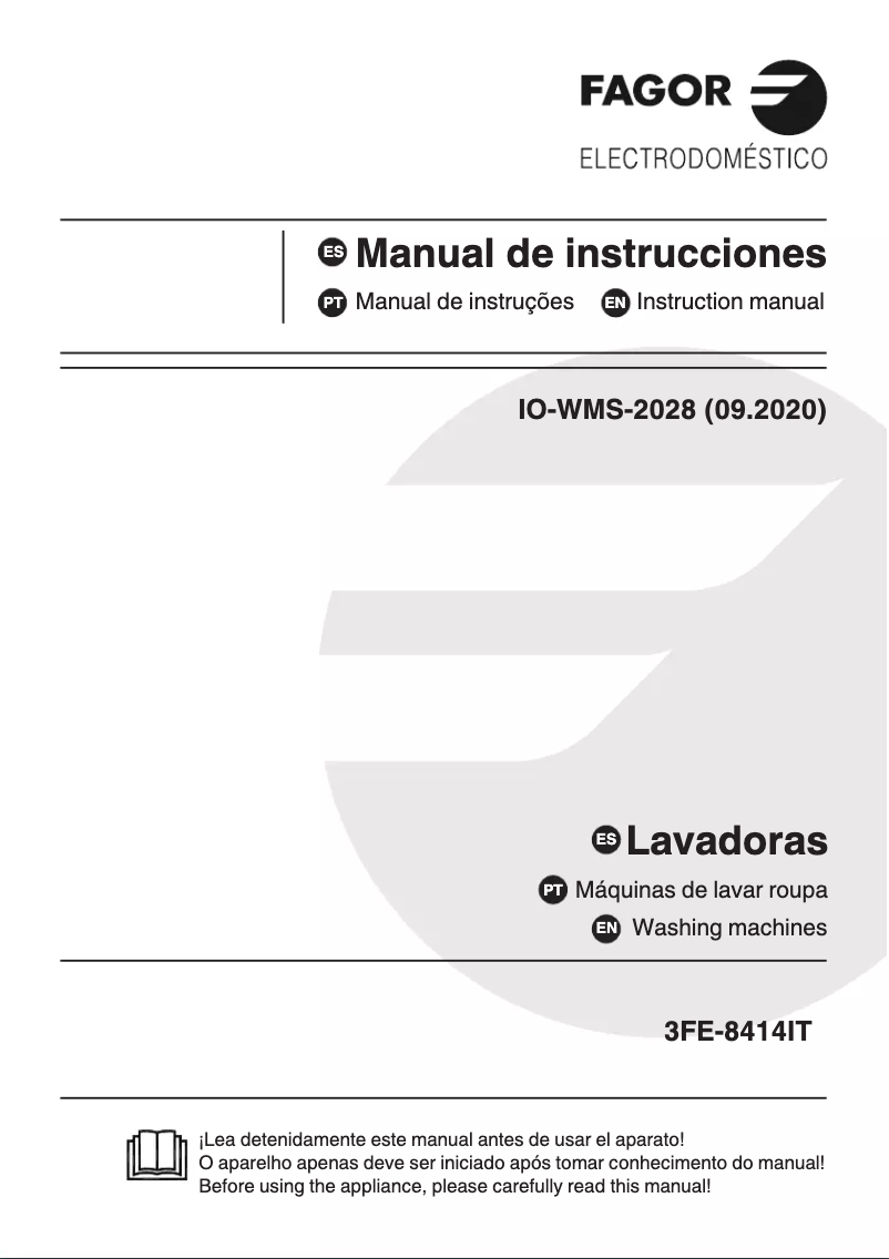 Page 1 de la notice Manuel utilisateur Fagor 3FE-8414IT