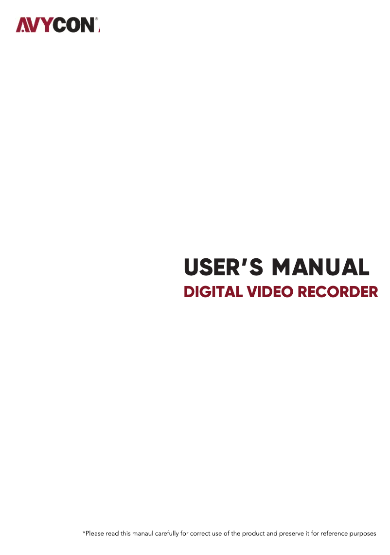 Page 1 de la notice Manuel utilisateur Avycon AVR-TS516A