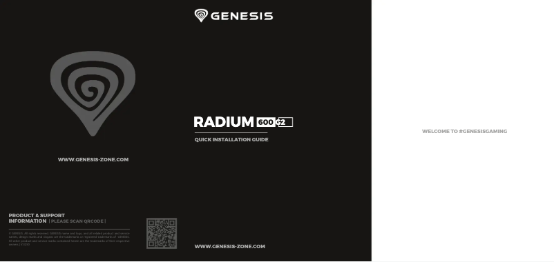 Page 1 de la notice Manuel utilisateur Genesis Radium 600 G2